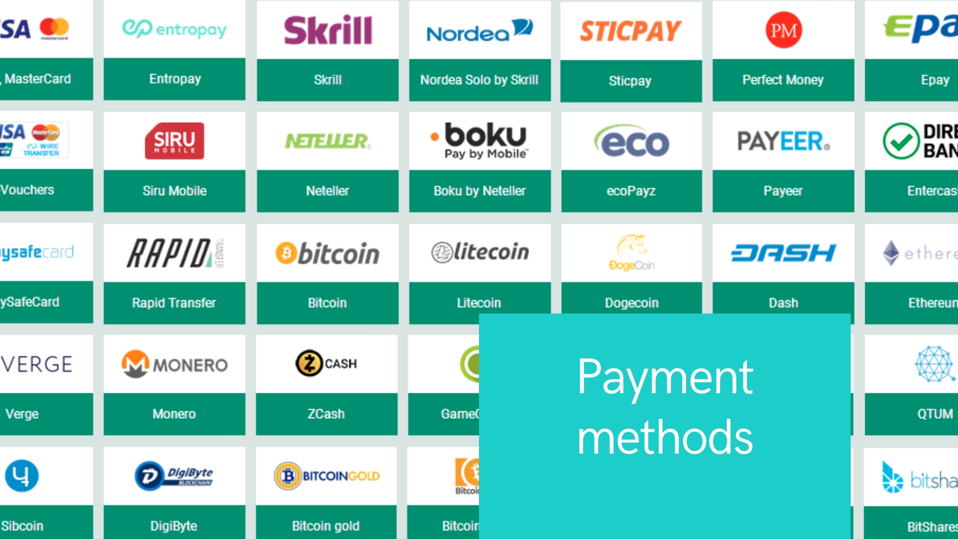 Betwinner Payment methods