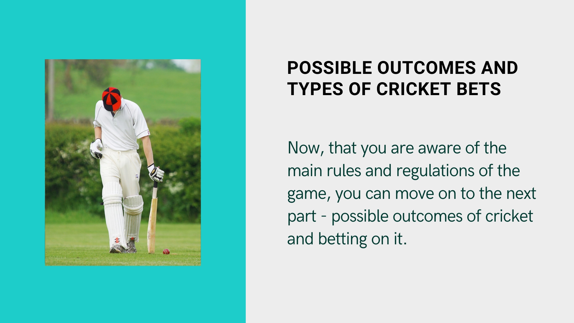 Possible Outcomes and Types of Cricket Bets