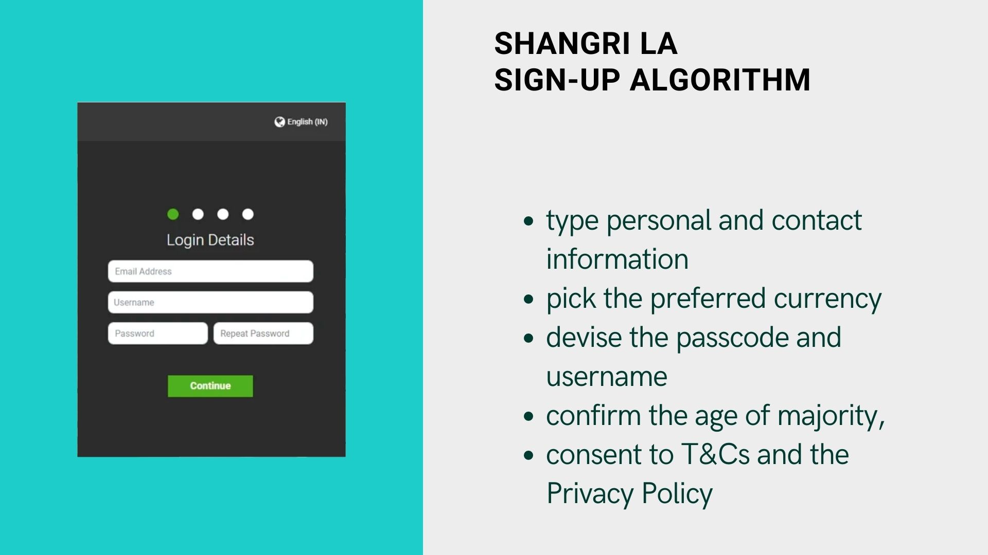 Shangrila Sign-Up Algorithm 